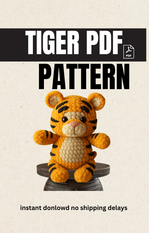 🐯Cozy Tiger – Handmade Crochet Design (PDF)pattern