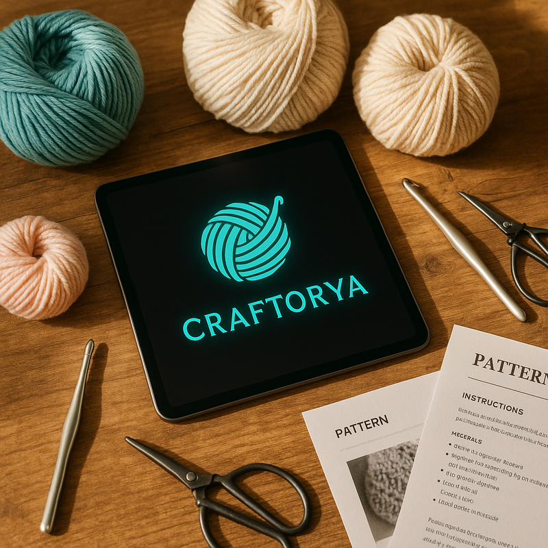 Craftorya founder crocheting in a cozy studio